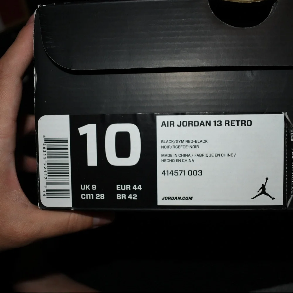 Nike Air Jordan 13 Retro Black Gym Red - Picture 2 of 4